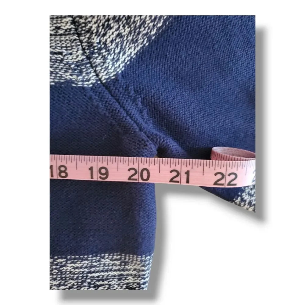 Tory BURCH Cotton & Merino Wool Knit Nautical Stripped Sweater Size Large